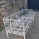 Wrought iron garden sofa bed