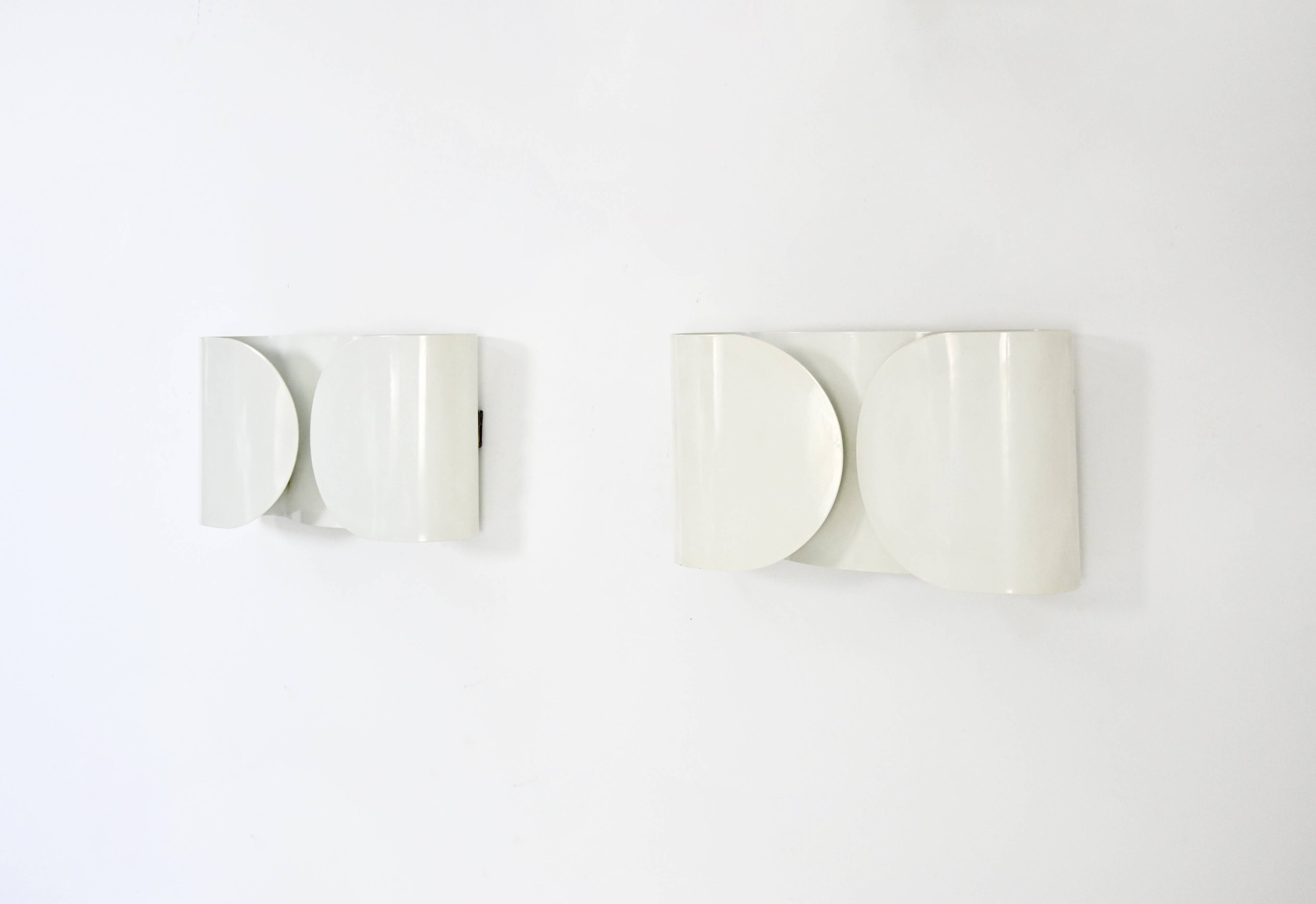 "Foglio" wall lights by Tobia & Afra Scarpa for Flos, 1960s, lot of