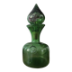 Carafe verte vintage en verre soufflé – Fleur de lys