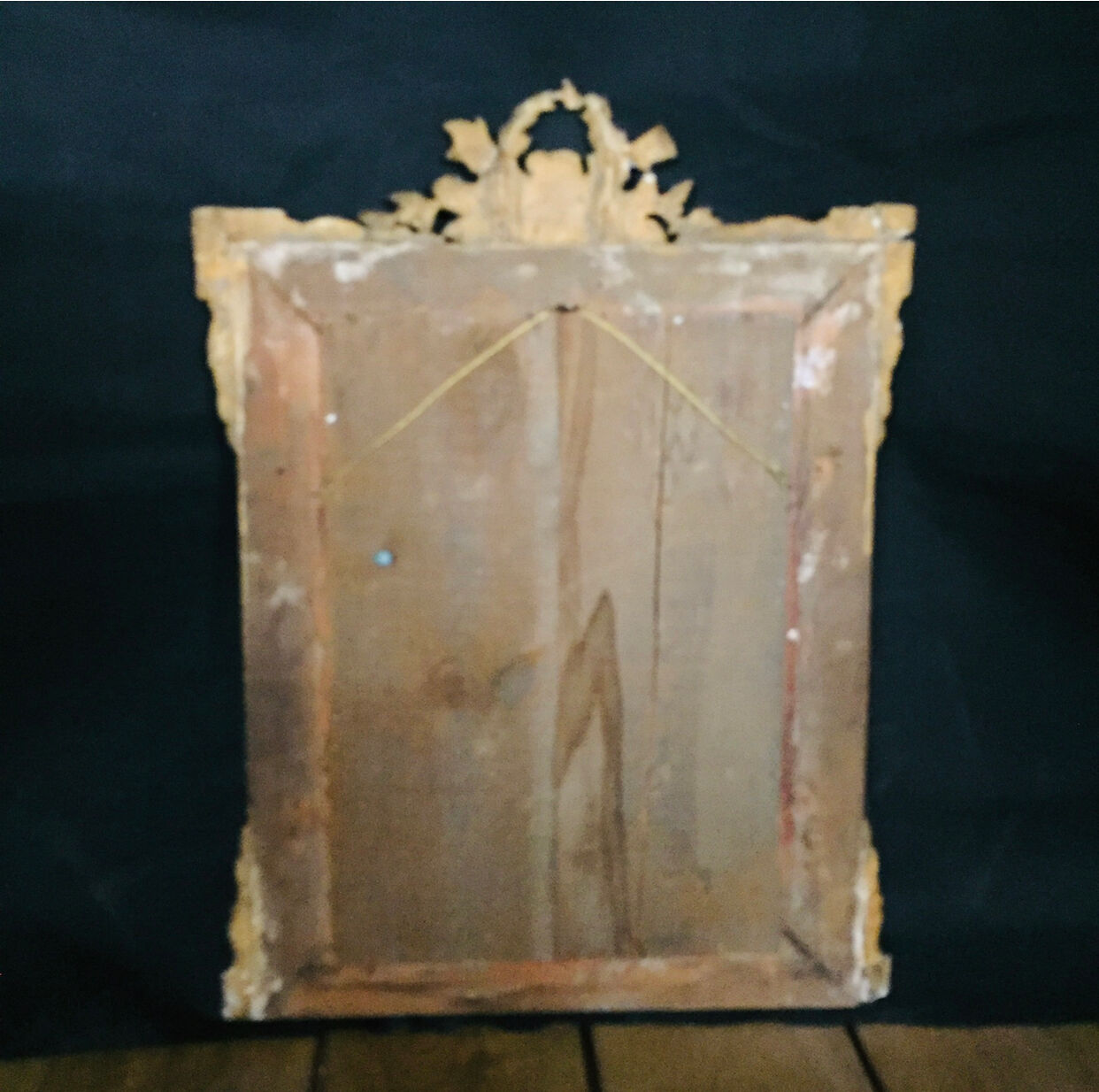 Old gilded mirror louis XV style - 72x53cm