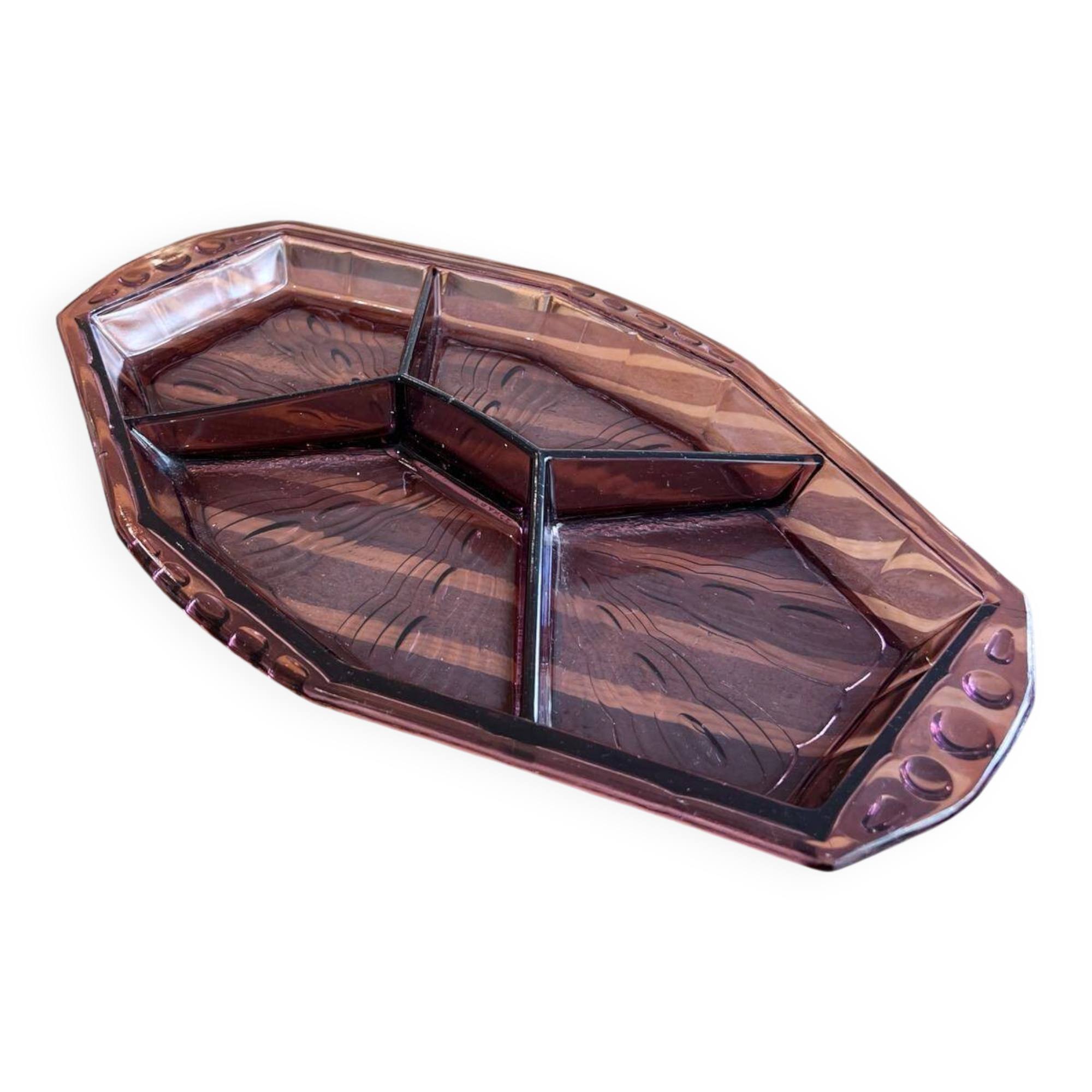 Vintage Art Deco compartmentalised plate