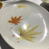 Set 3 plats Longchamp crème feuilles