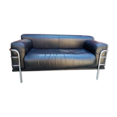 Canapé cuir et chrome vintage