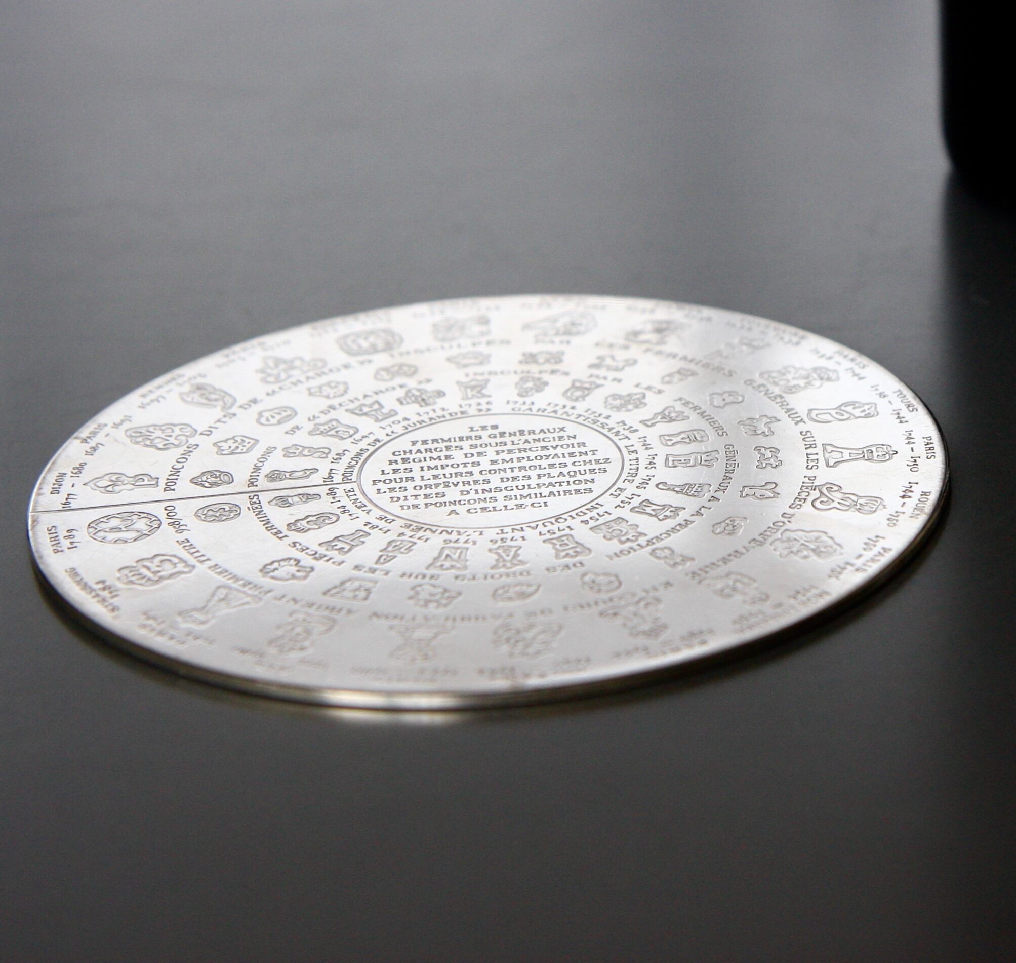 Table mat Christofle "The General Farmers" in silver metal