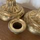 Pair of Louis XVI torch candlesticks in gilded bronze