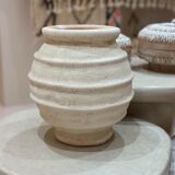 Rustic pot jar bleached terracotta vase