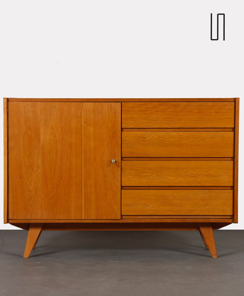 Vintage oak storage by Jiri Jiroutek, 1960