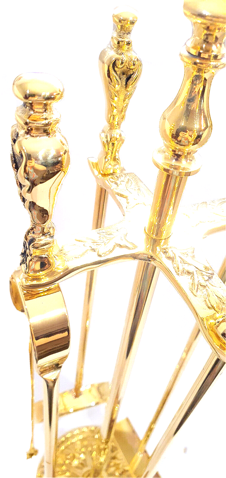 Solid brass fireplace servant 4 accessories