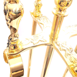 Solid brass fireplace servant 4 accessories