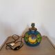 Art Deco painted ceramic globe lamp