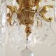 Mid Century Louis XV style cage chandelier - 6 arms - Brass and Crystal