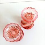Baccarat Serpentine cut crystal glasses in gradient colors