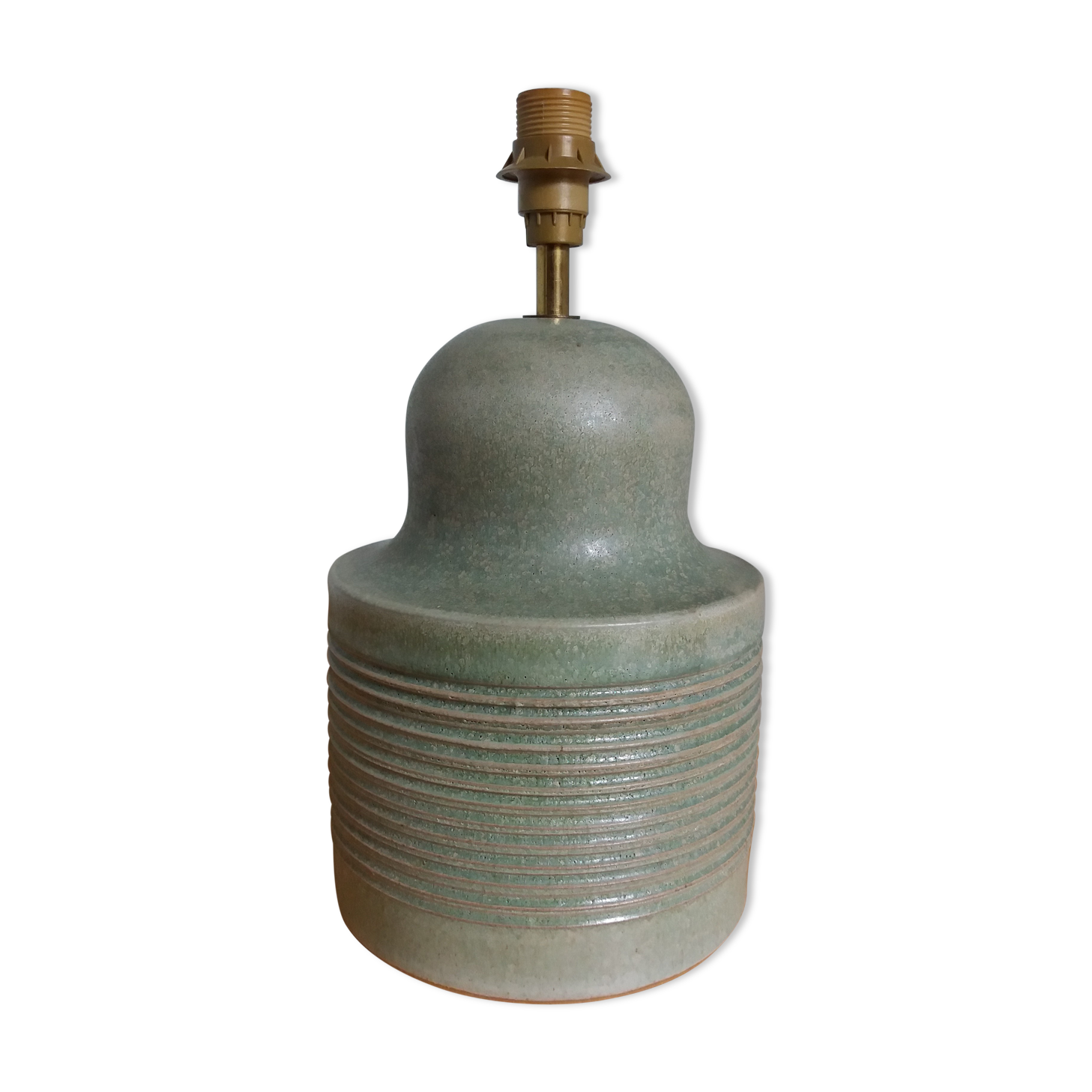 Lamp foot in speckled sandstone green gray