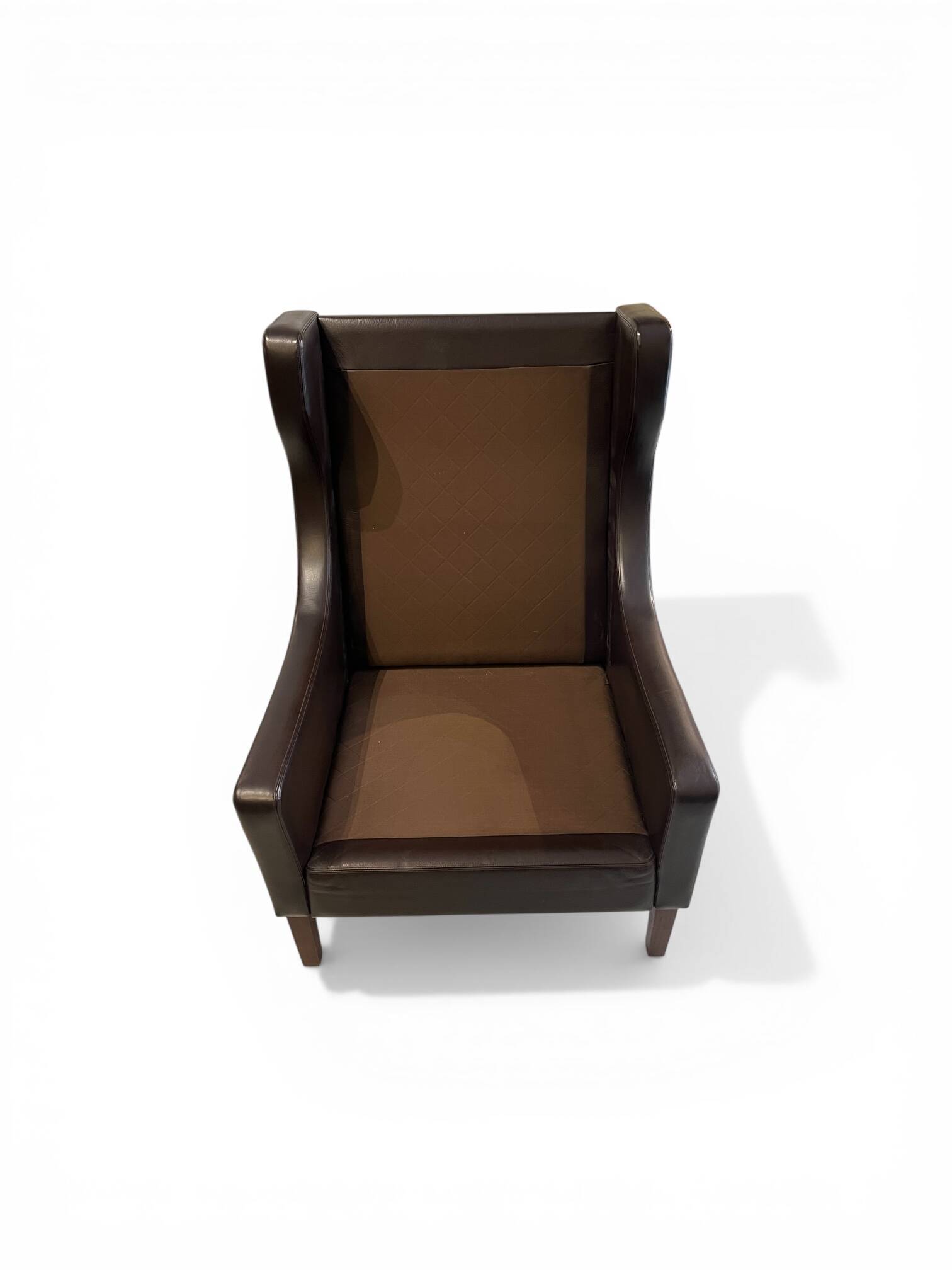 Leather wingback chair