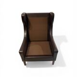 Leather wingback chair