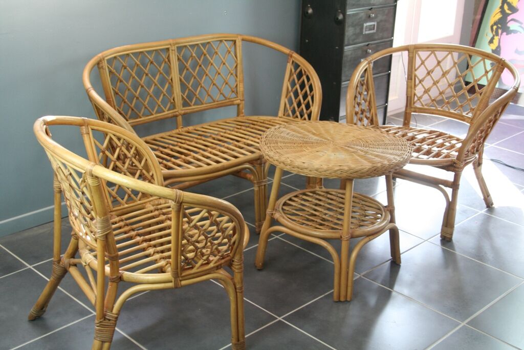 Rattan lounge set 60/70