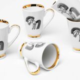 Porcelain glasses, Czechoslovakia, 1960s