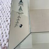 Miroir art déco - miroir italien - années 1930/1940. Miroir art déco gravé.