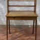 Bureau vintage pieds compas bois massif étagères
