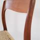 Danish dining chairs in wood and paper cord