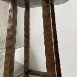 Pair of brutalist high stools