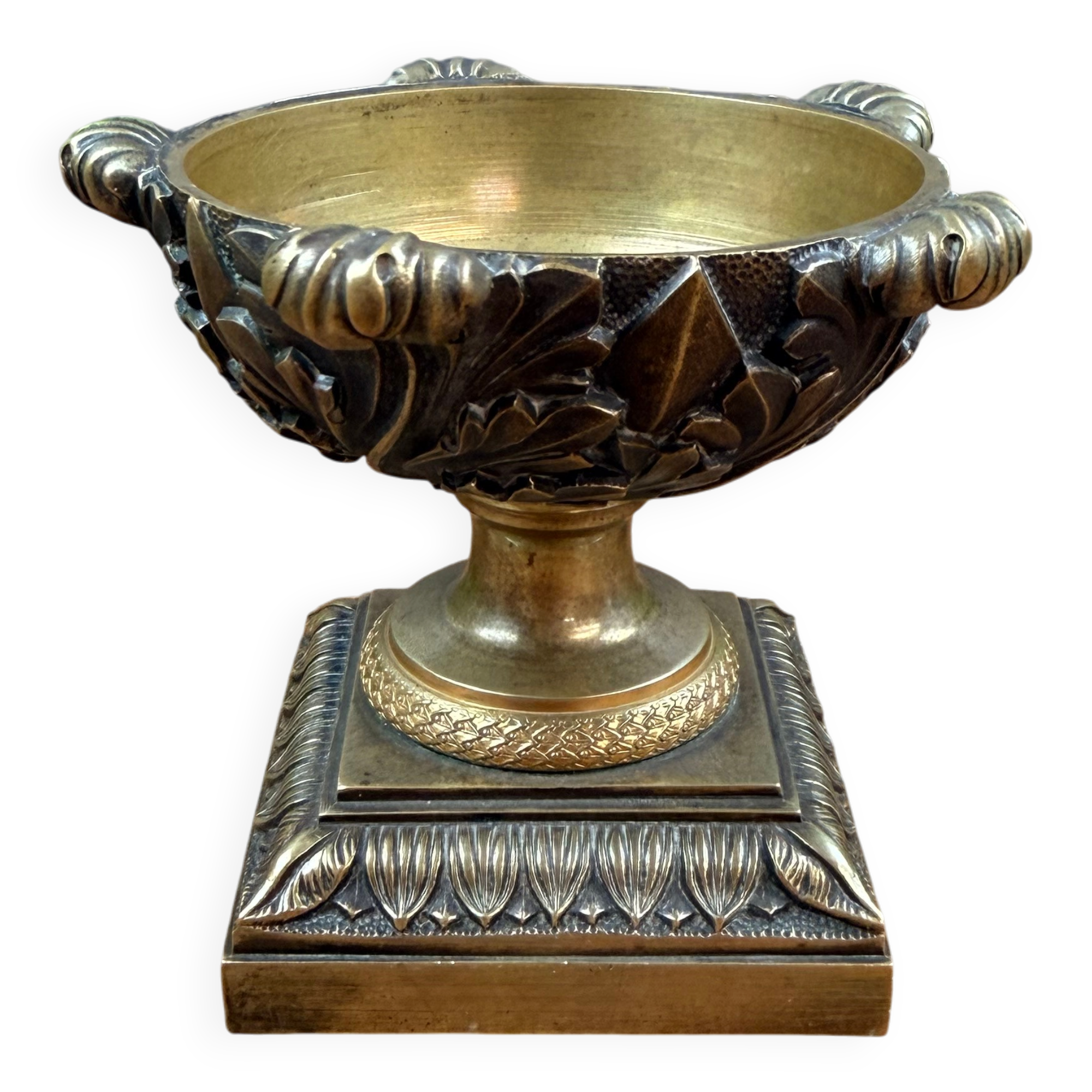 Empire Style Bronze Cup on Pedestal