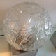 Pair of globe bedside lamps in glass and chrome/vintage metal 70-80