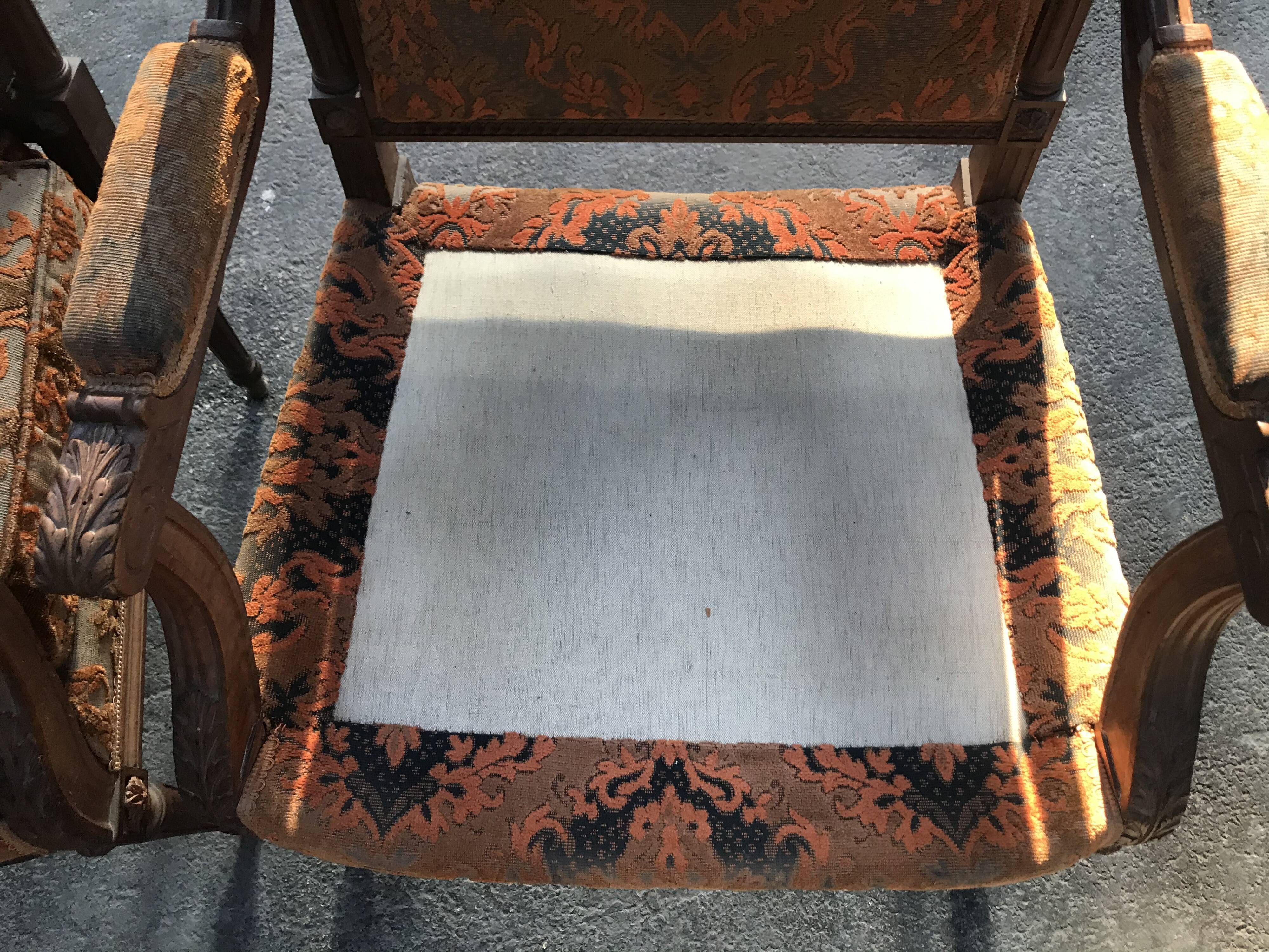 Pair of Louis XVI-style armchairs