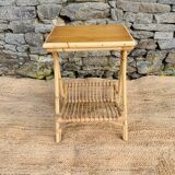 Rattan side table
