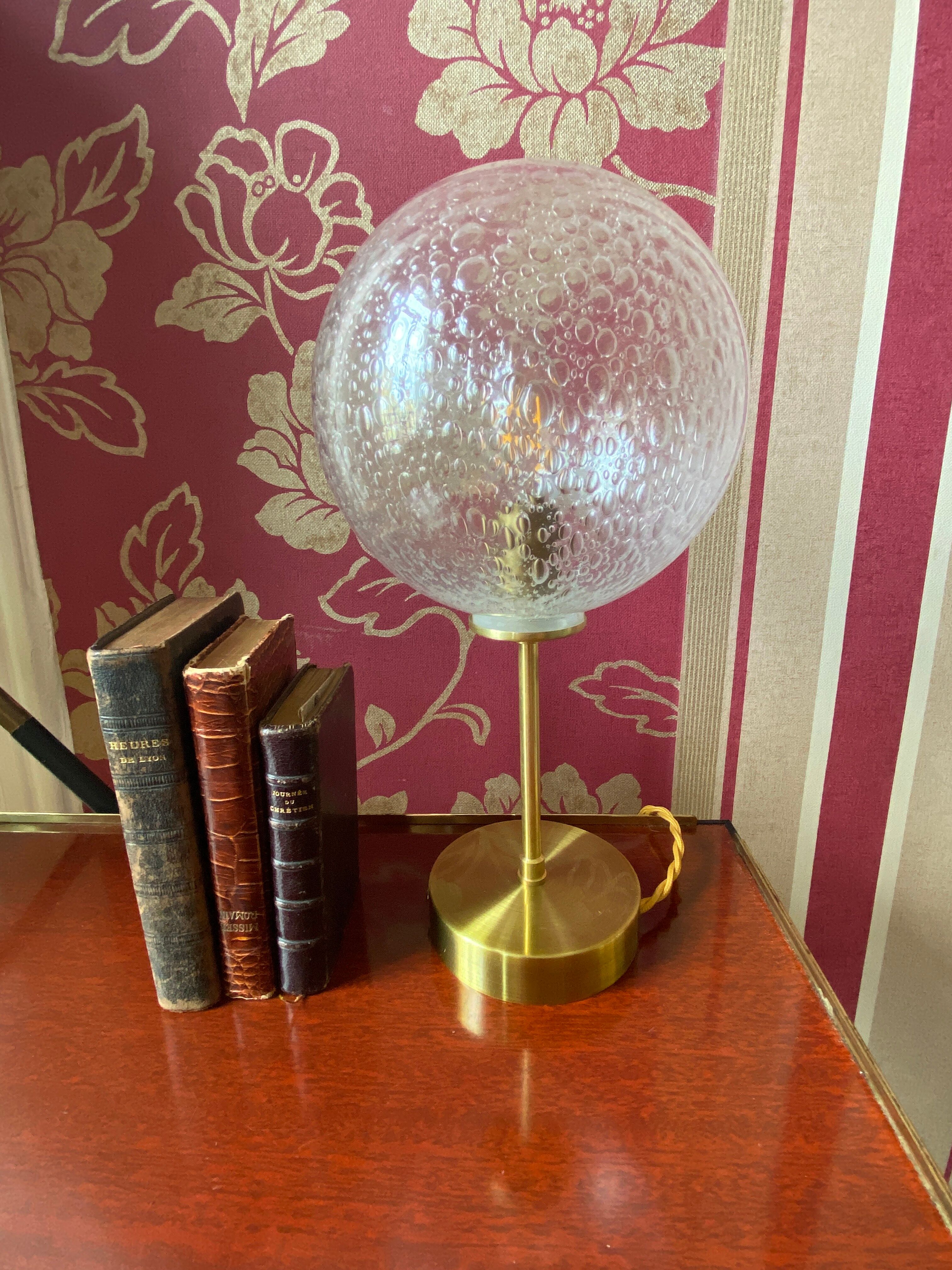 Lampe à poser globe vintage