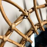 Rattan mirror from the 70s