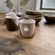 Anthropomorphic ceramic teapot, cups and bowl set
