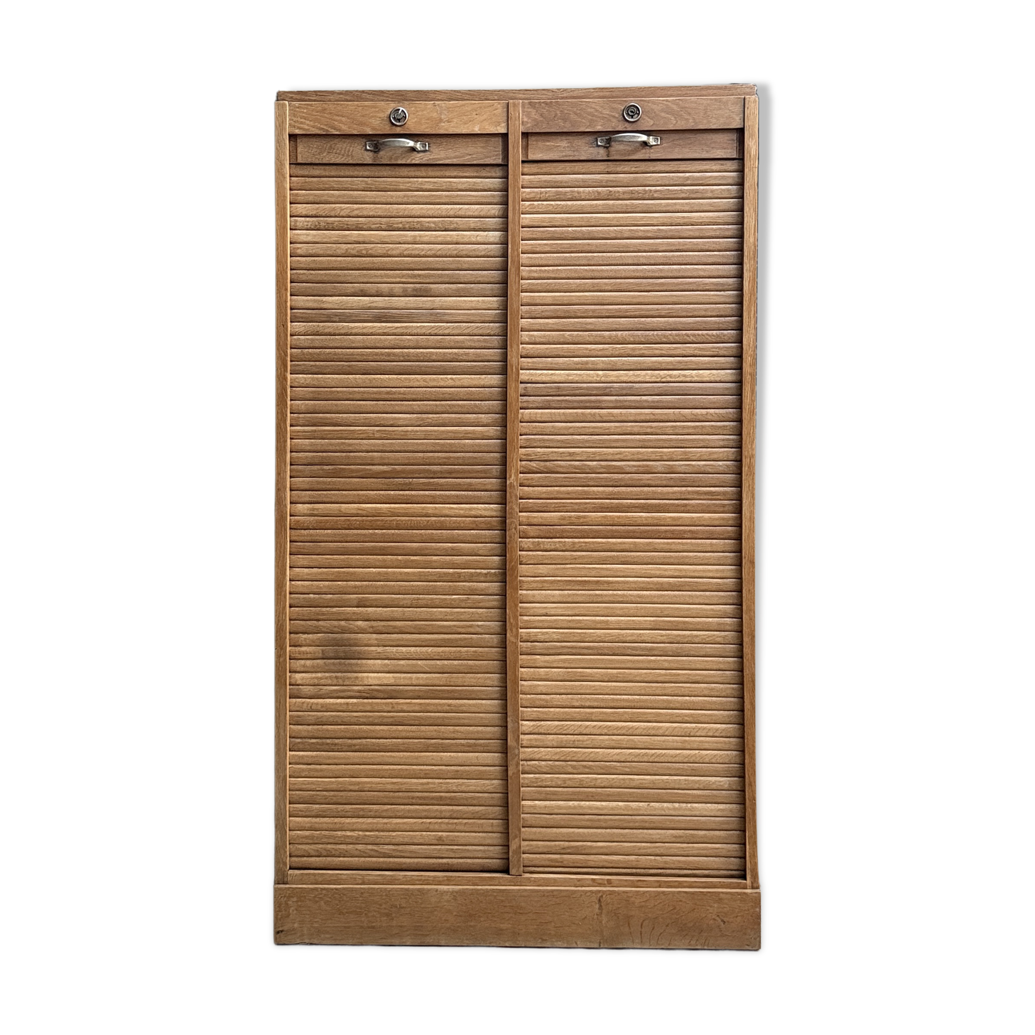 Oak filing cabinet with curtains (renovated)