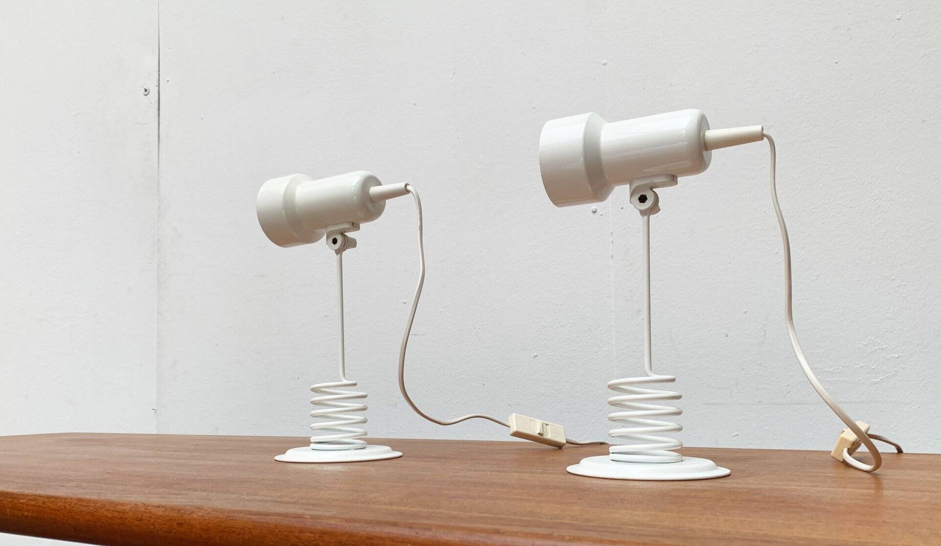 Vintage Postmodern Space Age Spring Table Lamps from Massive Lighting, 1980s, Set of 2