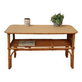 Rattan shelf on legs