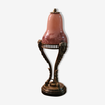 Ancienne lampe a petrole athenienne bronze style empire Napoleon 42x15