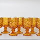 7 verres à pied ambrés