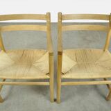 Set of six Danish oak diningchairs , CH46, by Hans J. wegner for Carl Hansen & Son, 1970s