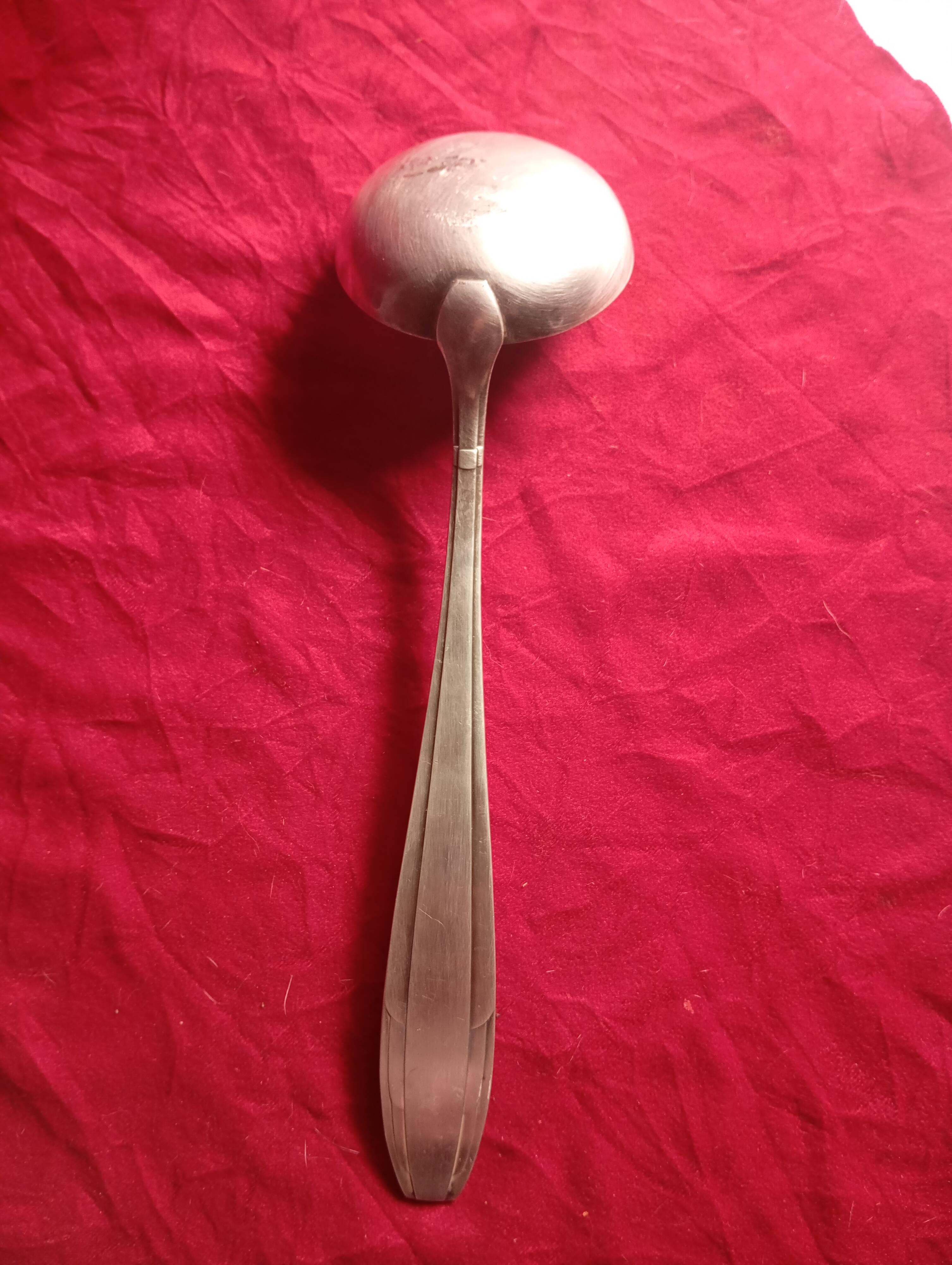 “art deco” silver metal ladle