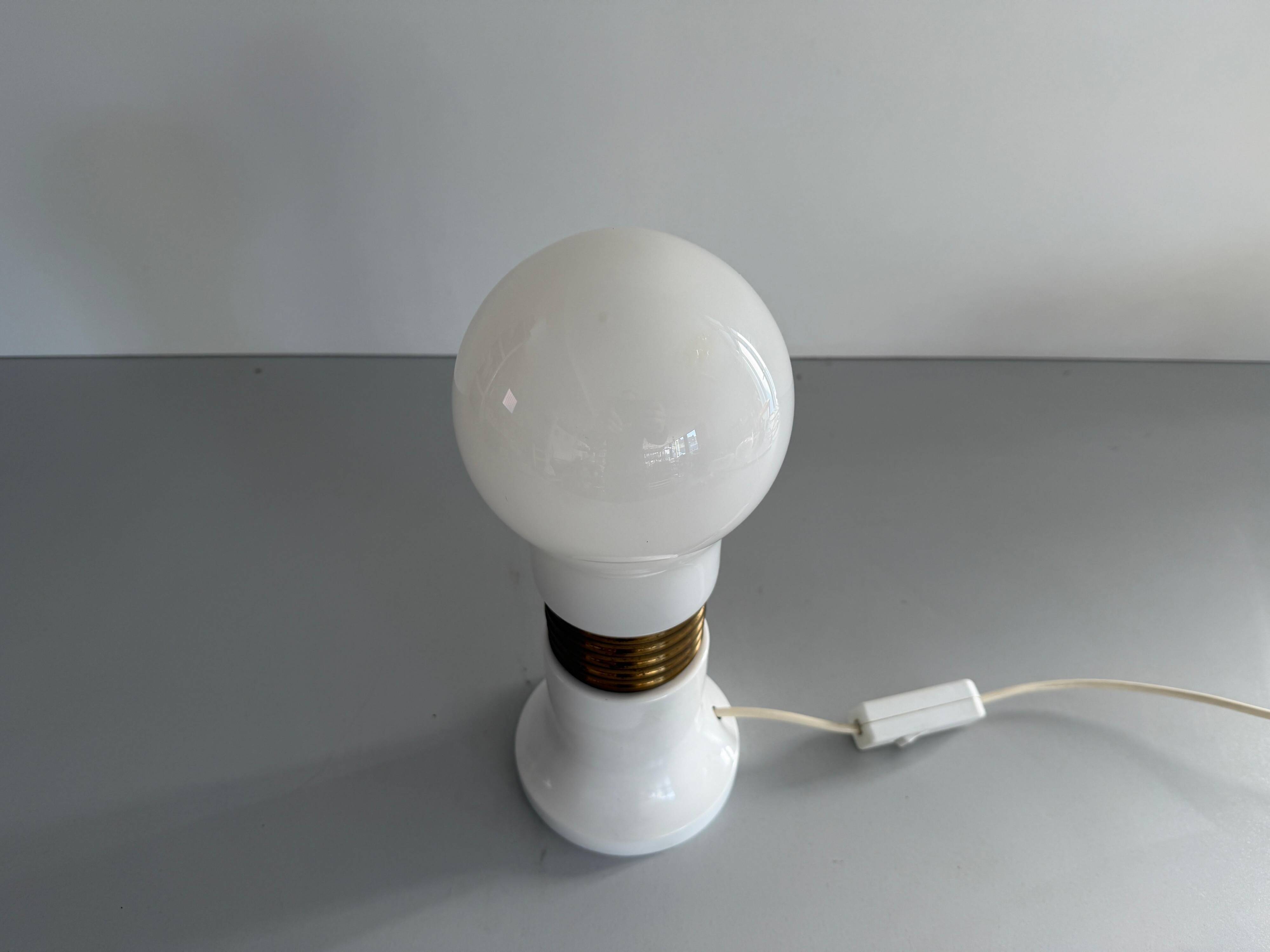Unique table lamp in glass and plexiglass, 1960s, Germany