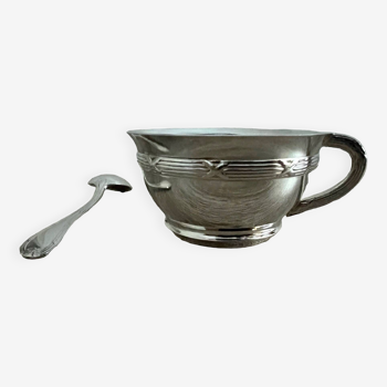 Ecrin de naissance/baptême tasse et cuillère métal argenté poinçon