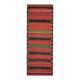 1970s vintage Turkish hand-knotted wool cotton red runner rug 118x330