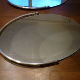 2 bathroom mirrors in silver oval holders