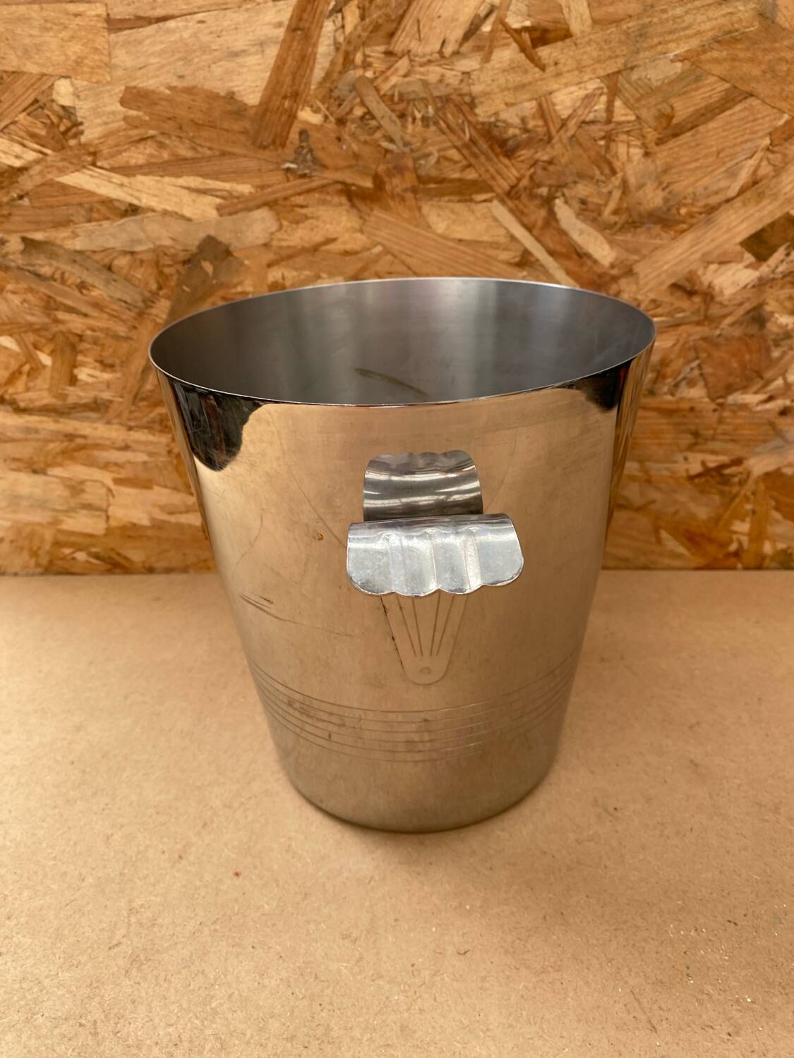 Old Champagne Ice Bucket Rémy LETANG Stainless Steel France Vintage