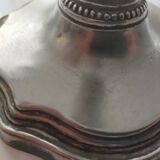 Pair of silver metal candlesticks
