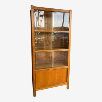 1950 oak glazed bookcase Émile SEIGNEUR