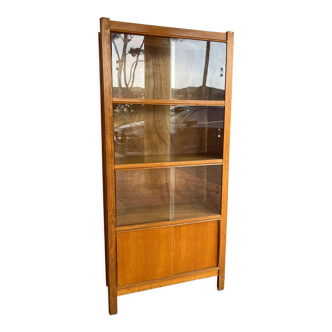 1950 oak glazed bookcase Émile SEIGNEUR