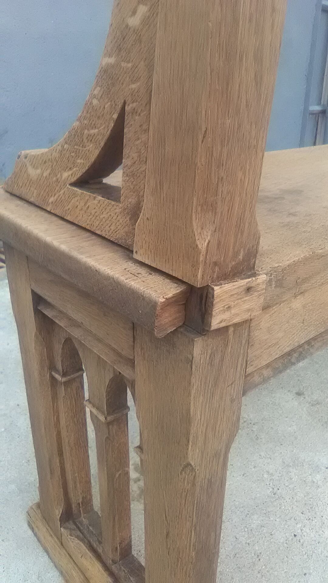 Oak church bench 2m45