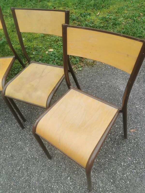 6 chaises vintage Mullca