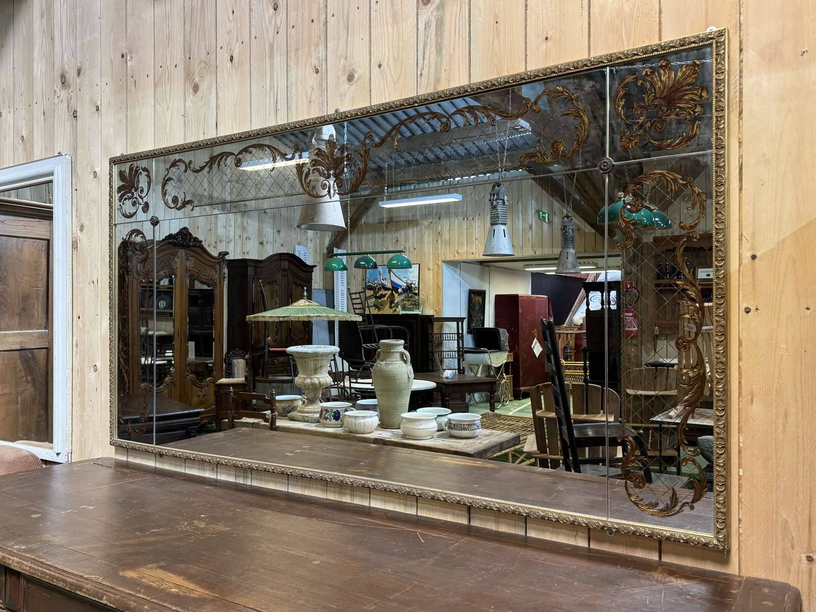 Large bistro mirror from the 1970s